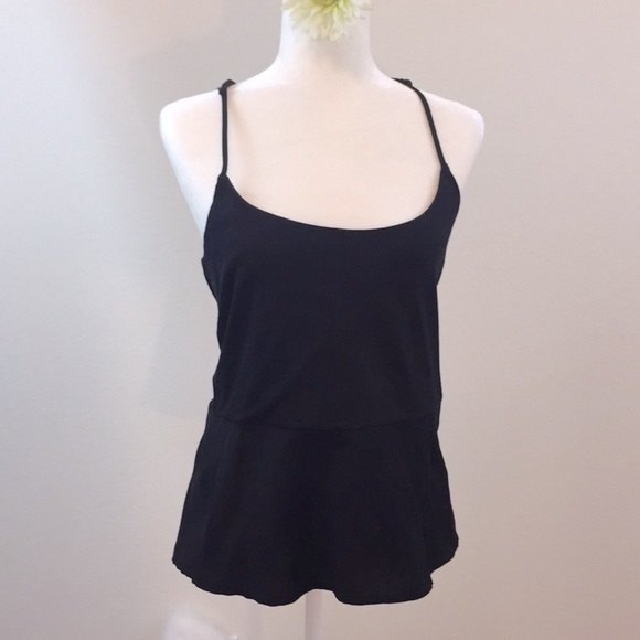 MADEWELL peplum flared Top Size M black - Picture 2 of 11